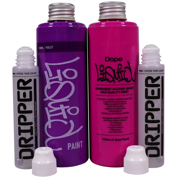 Dope "Liquid Refill Dripper" Violet Set (4 Teile)
