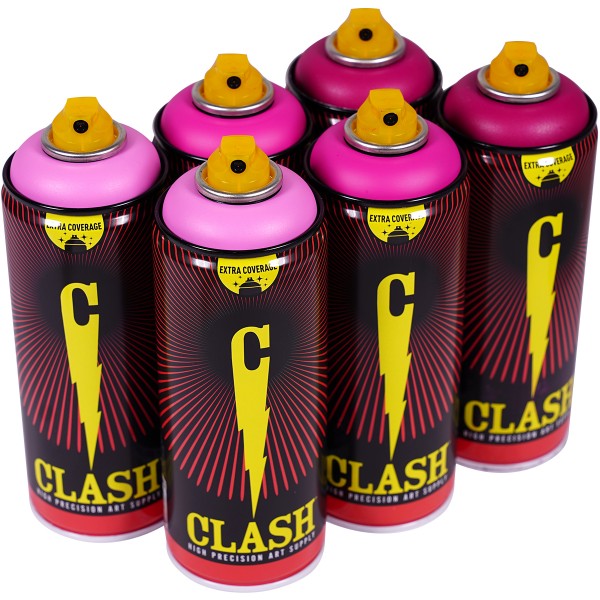 Clash "Paint Multi Color Sixpack Pink Fruit Tones" (6x400ml)