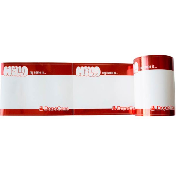 Tagsticker "Hello my name is... 50er Pack" (12x8cm) Metallic Red