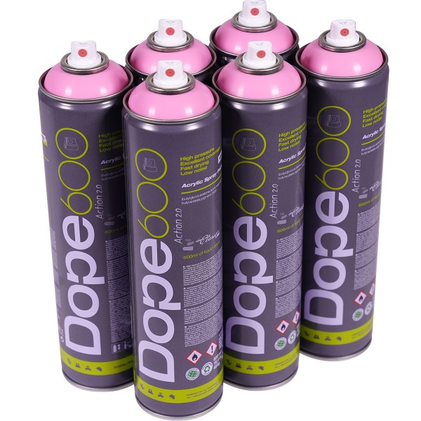 Dope "Action Paint 2.0 One Color Sixpack Shock Pink" Silver Killer (6x600ml)