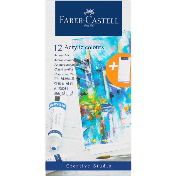 Faber-Castell "Acrylfarben 12er Set" inkl. Farbkarte