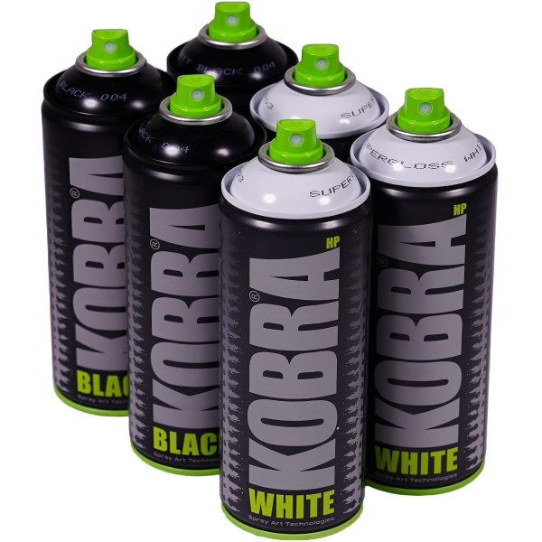 Kobra "New HP Black/White Sixpack" (6x400ml)