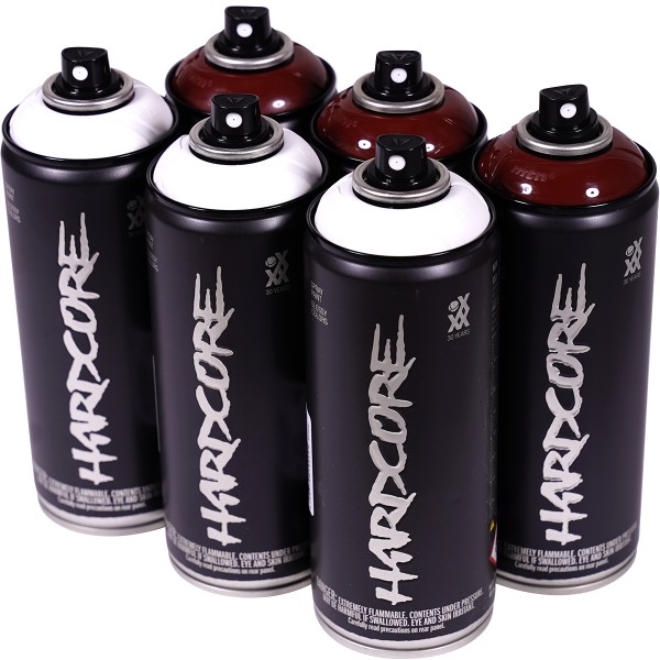 MTN Hardcore 2 "Sixpack - White + Iroko Red RV-260" (6x400ml)