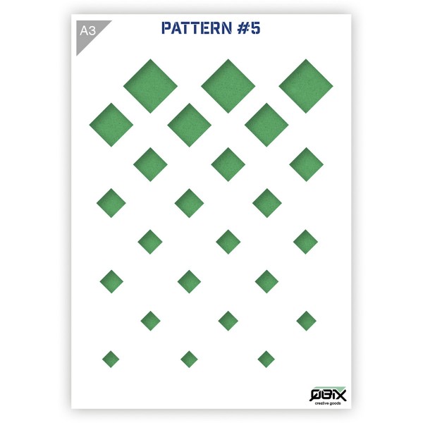 Plastikschablone "Pattern #5 - Diamond" A3