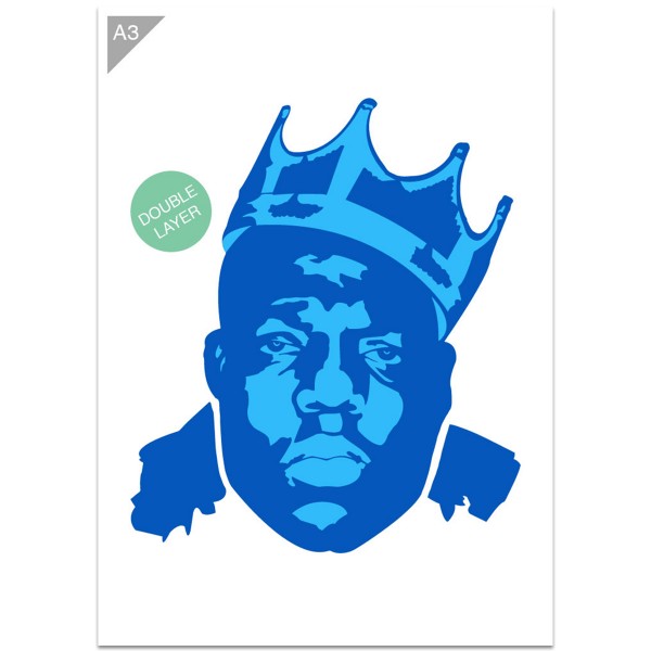 Plastikschablone "Idol #1 - Notorious B.I.G." (Double Layer) A3