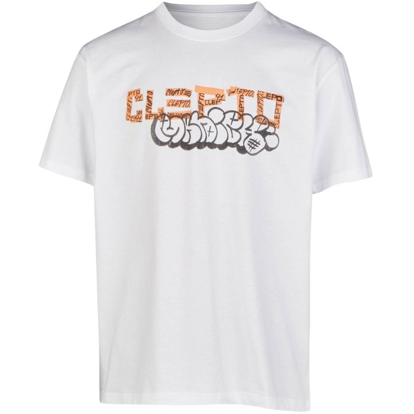 Cleptomanicx Boxy T-Shirt "Tape" White