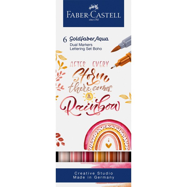 Faber-Castell "Goldfaber Dual Marker BoHo" 6er Lettering Set