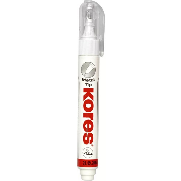 Kores "Korrekturstift Metal Tip" (10ml) Weiss