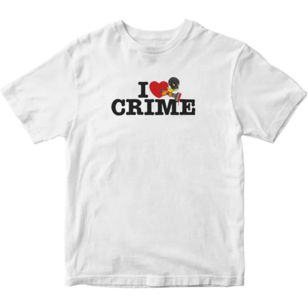 T-Shirt "I love crime" White