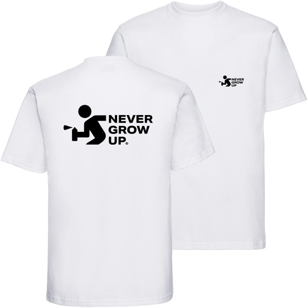 NGU T-Shirt "Never Grow Up Logo" White