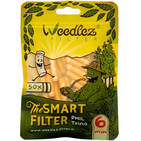 Weedlez Aktivkohlefilter "Phil Trino 50er Pack" - Gelb (6mm)