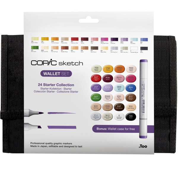 Copic "Sketch" Wallet-Set 24er Starter-Kollektion