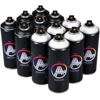 Double A Sprühdosen Set Schwarz & Silberchrom – 2x400ml, Hochdeckend, Für Kunst, Graffiti, KFZ, DIY