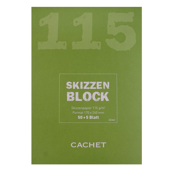 Vang "Skizzen Block Cachet" 115g Weiß (17x24cm)