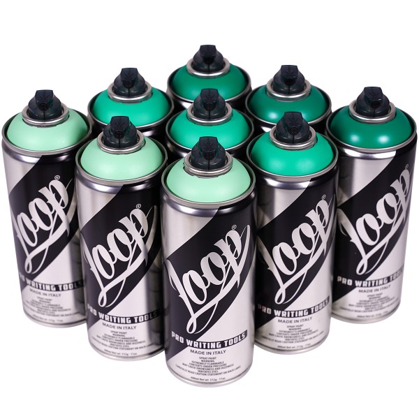 Loop "9er Paint Box - Fresh Green Tones" (9x400ml)