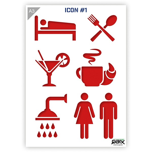 Plastikschablone "Icon #1 - Catering" A3
