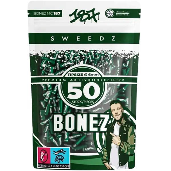 187 Sweedz "Aktivkohlefilter" Bonez 50 Stück (6mm)