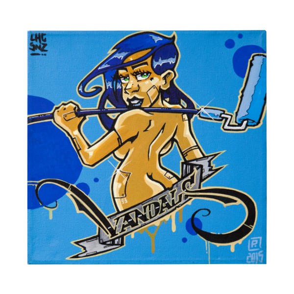 "P-Toons - Vandals ... Girl (Original)" 30x30cm
