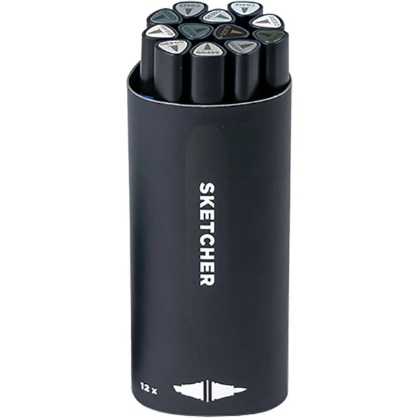Molotow "Sketcher Twin Marker 12er Set - Grey #2"