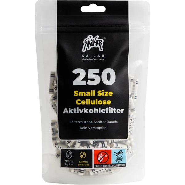Kailar Aktivkohlefilter "Cellulose Slim Size 250er Pack" - White