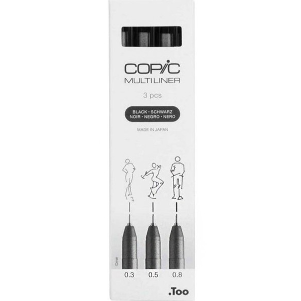 Copic "COPIC® Multiliner schwarz" 3er Set (0,3mm - 0,5mm - 0,8mm)