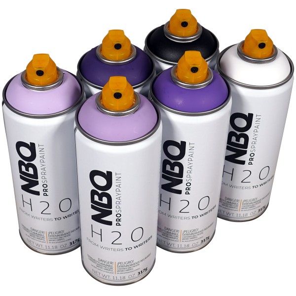 NBQ "H2O" Water Based Sixpack Violet (6x400ml)