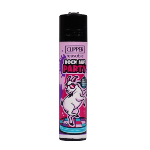 Clipper Feuerzeug "Bock auf Party"