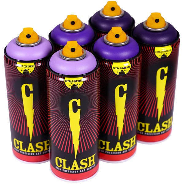 Clash "Paint Multi Color Sixpack Violet Tones" (6x400ml)