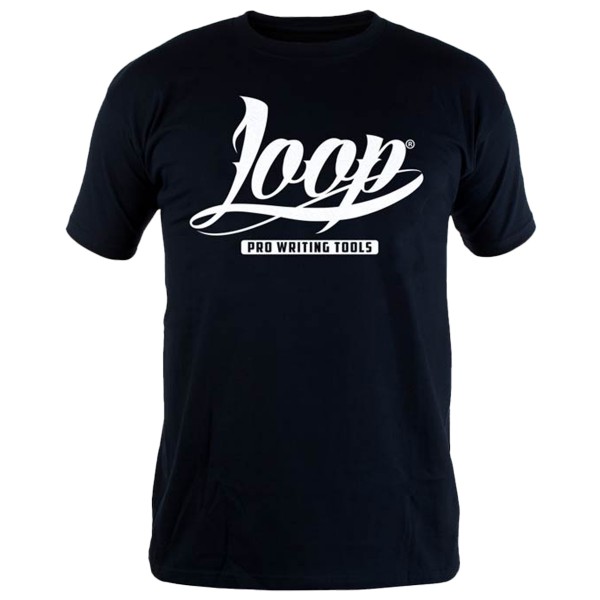 Loopcolors T-Shirt "Logo White" Black