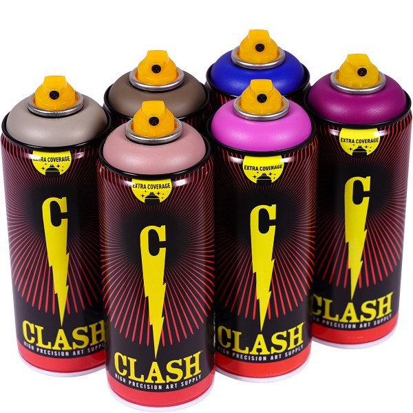 Clash "Paint Multi Color Sixpack Dirty Vape Tones" (6x400ml)