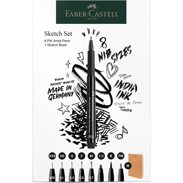 Faber-Castell "Pitt Artist Pen + Sketchbook" Kreativset