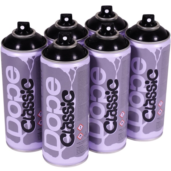 Dope "Classic Paint Sixpack" (6x400ml) - Black D-300