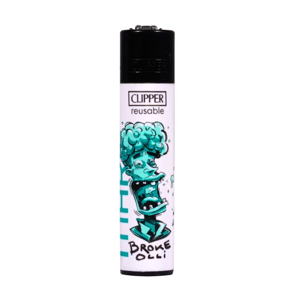 Clipper Feuerzeug "Broke Olli"