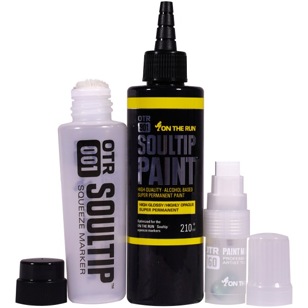 OTR.901 "Soultip Paint (210ml)" + Empty Marker 3er Set 2 - Black