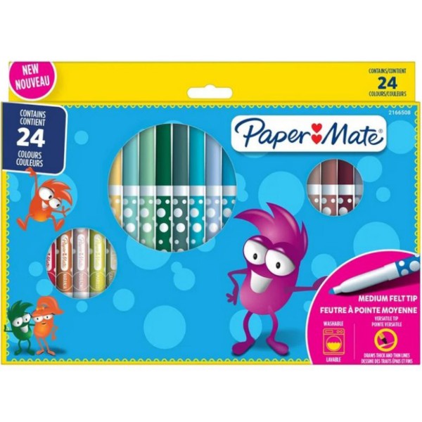 Paper Mate "Kids Colouring" 24er Markerset