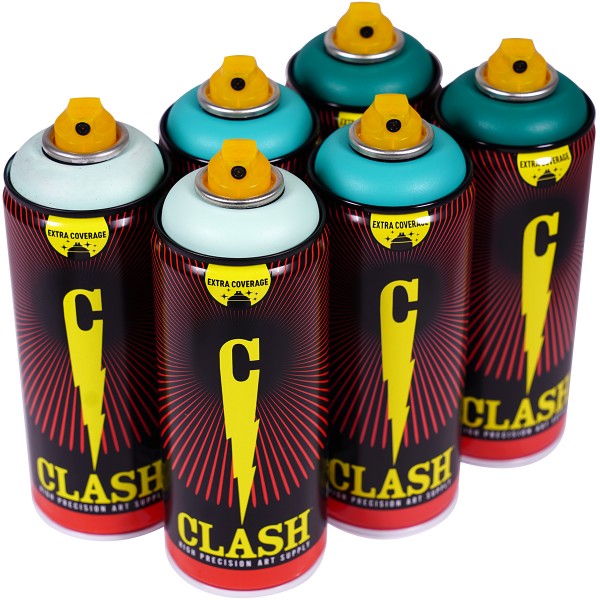 Clash "Paint Multi Color Sixpack Turquoise Tones" (6x400ml)