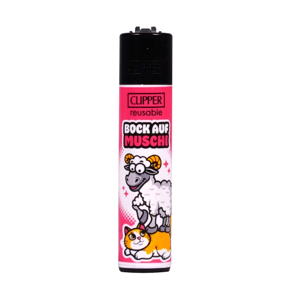 Clipper Feuerzeug "Bock auf Muschi"
