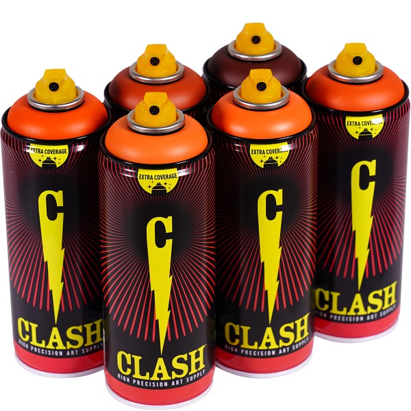 Clash "Paint Multi Color Sixpack Carrot Cake Tones" (6x400ml)