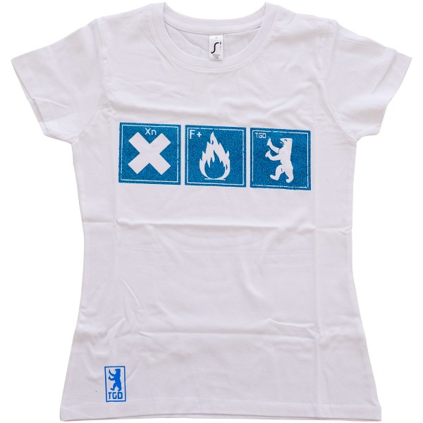 Tasd Graffiti Design Girls T-Shirt "The One" White/Blue