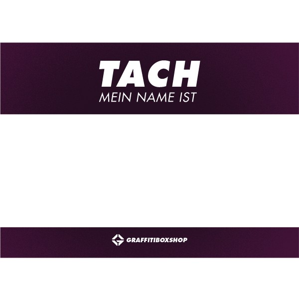 Super Deal "Tach, Mein Name Ist" Sticker (10x15cm) Purple