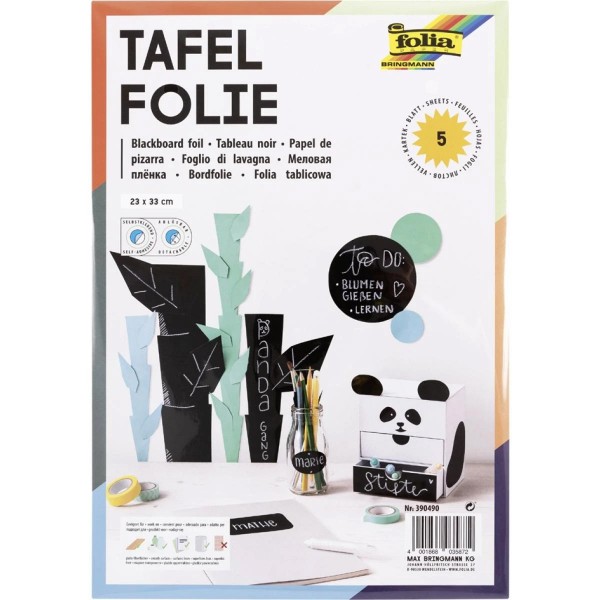 Folia "Tafelfolie" 230x330mm (5 Blatt)