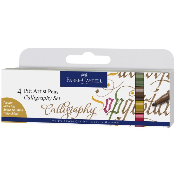 Faber-Castell "Pitt Artist Pen" Callygraphy 4er Set - Colours