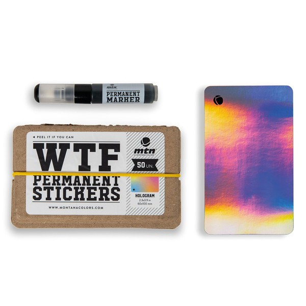 MTN Wtf Sticker Set "Hologram" inkl. Marker