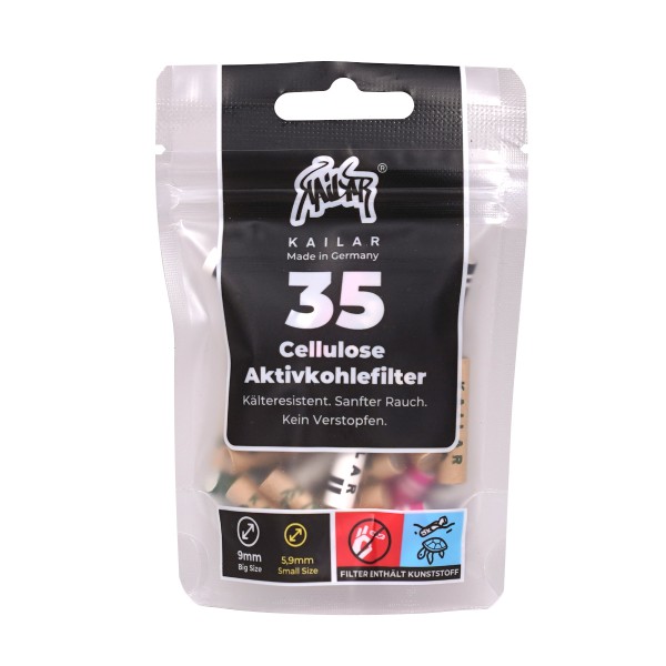 Kailar Aktivkohlefilter "Cellulose Mixed Small Size 35er Pack" (5,9mm)