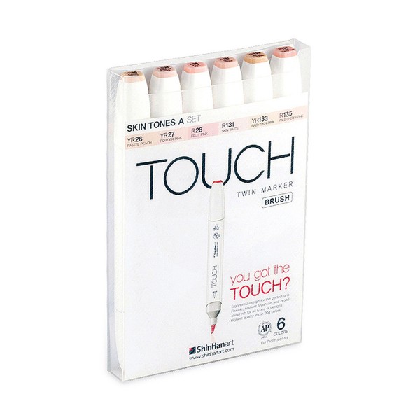 Touch "Twin Brush 6er Set - Skin Tones A"