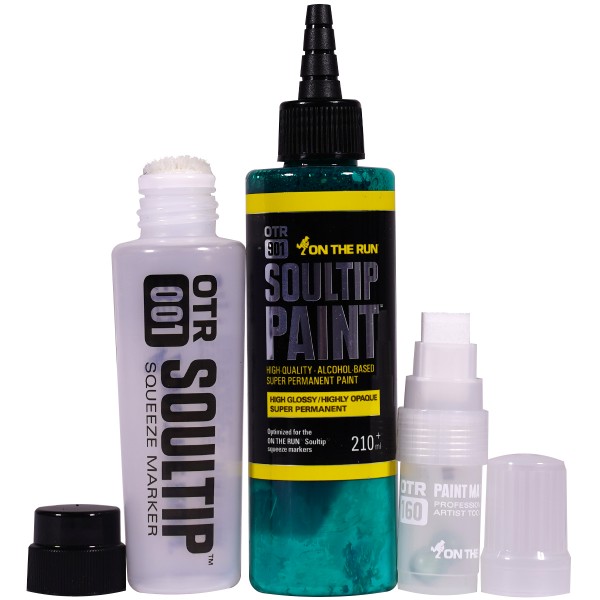 OTR.901 "Soultip Paint (210ml)" + Empty Marker 3er Set 2 - Grass Green