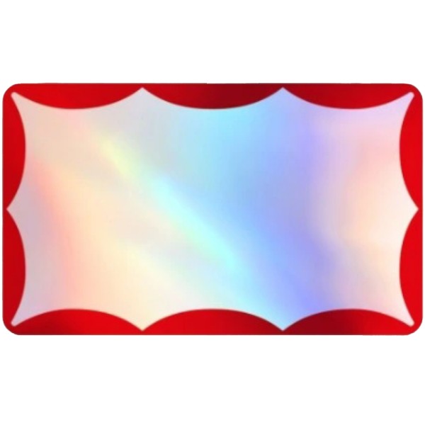 Mr. Eggshell Sticker "Wavy Holographic" 50 Stk. (6x10cm) Red