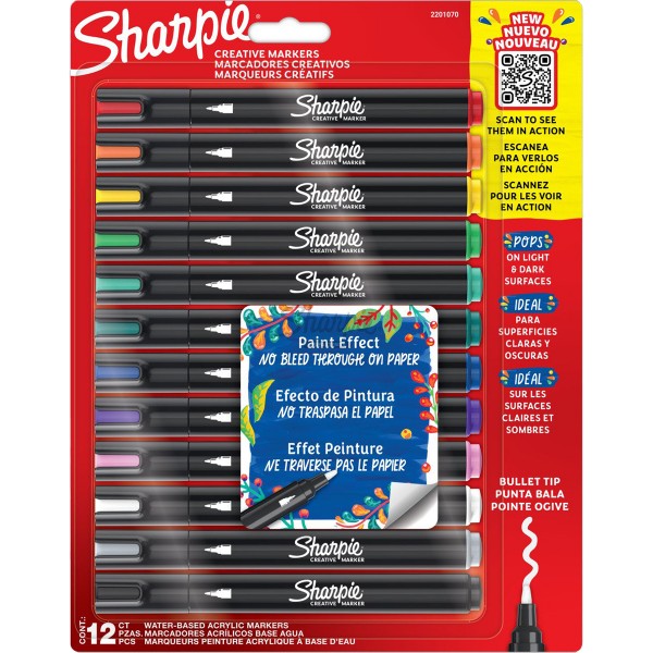 Sharpie "Acrylic" Marker Rund 12er Set