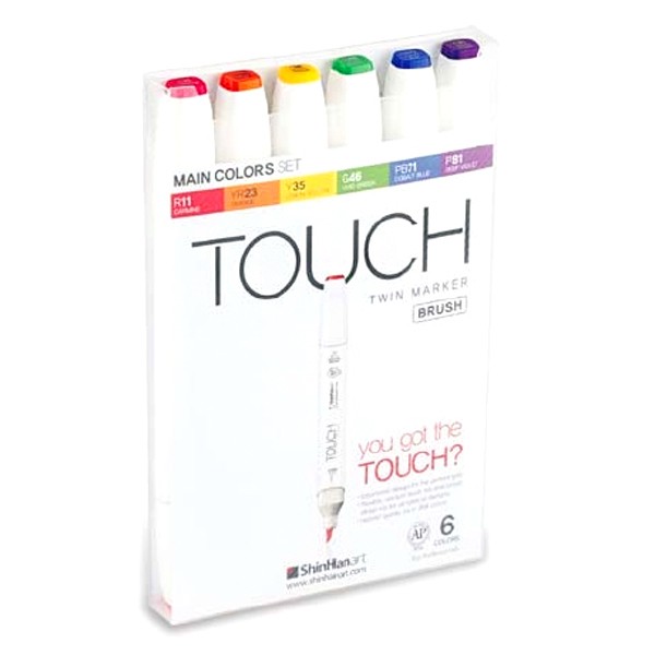 Touch "Twin Brush 6er Set - Main Colors"