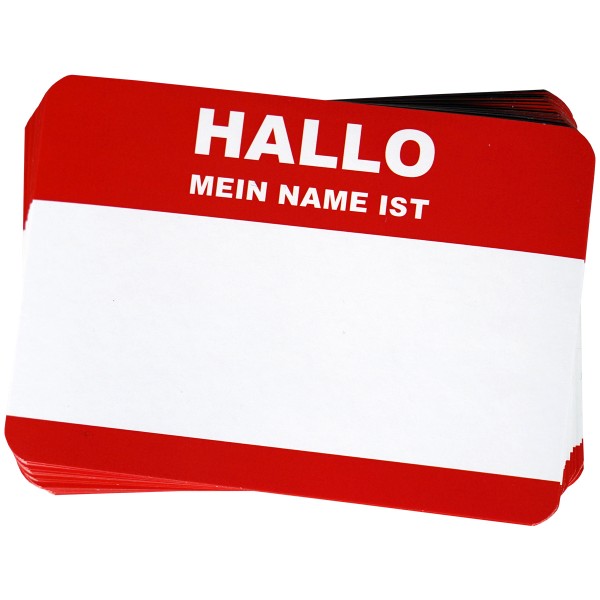 Stickerpack "Hallo mein Name ist (7x10cm)" (50 Stk.)